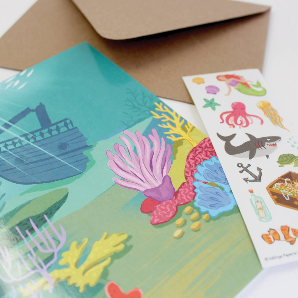 Inklings Paperie - Sticker Scene Card - Under the Sea