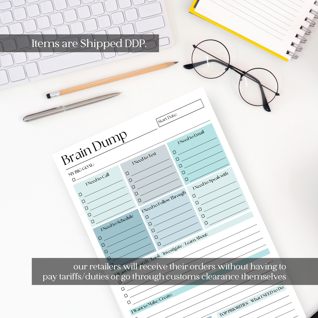 Eleventh and Taylor - Brain Dump Notepad: Blue 50-Page Daily ADHD Planner