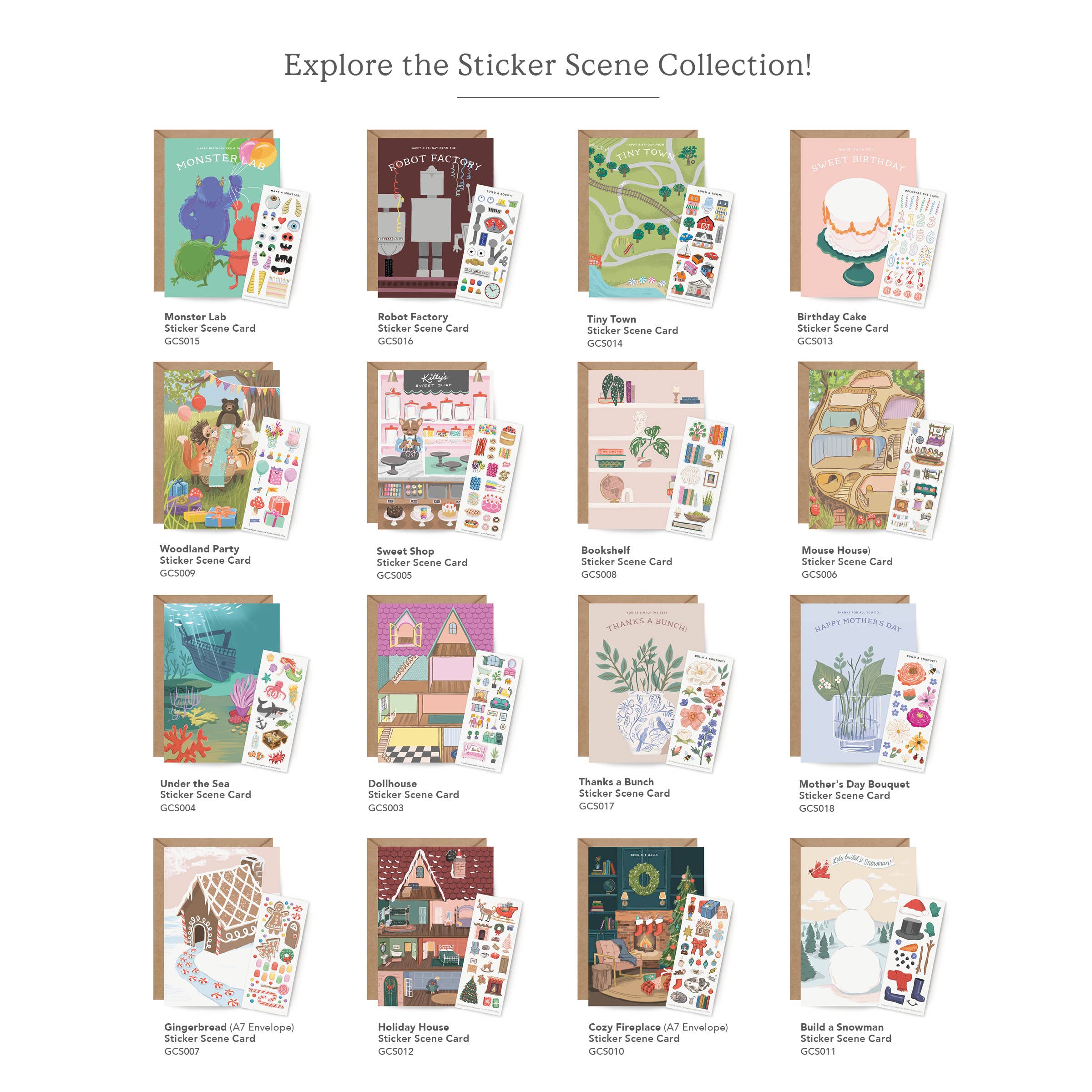 Inklings Paperie - Sticker Scene Card - Under the Sea