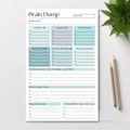 Eleventh and Taylor - Brain Dump Notepad: Blue 50-Page Daily ADHD Planner