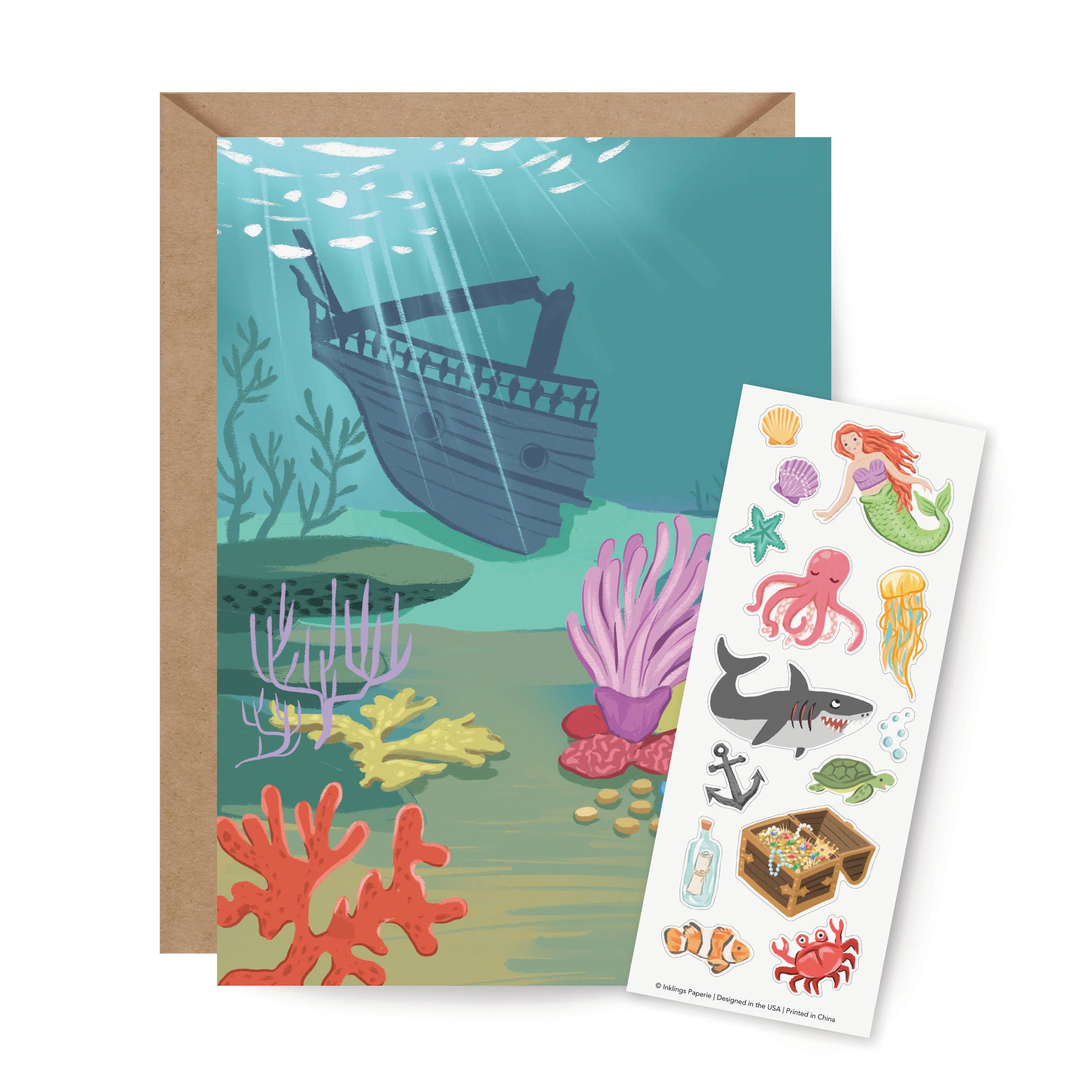 Inklings Paperie - Sticker Scene Card - Under the Sea