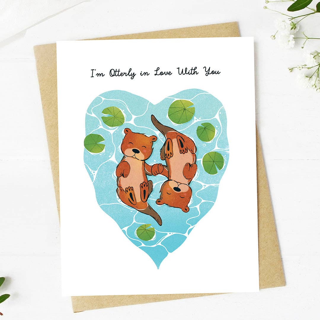 Big Moods - "I'm otterly in love with you" Adorable Valentine's Day Card
