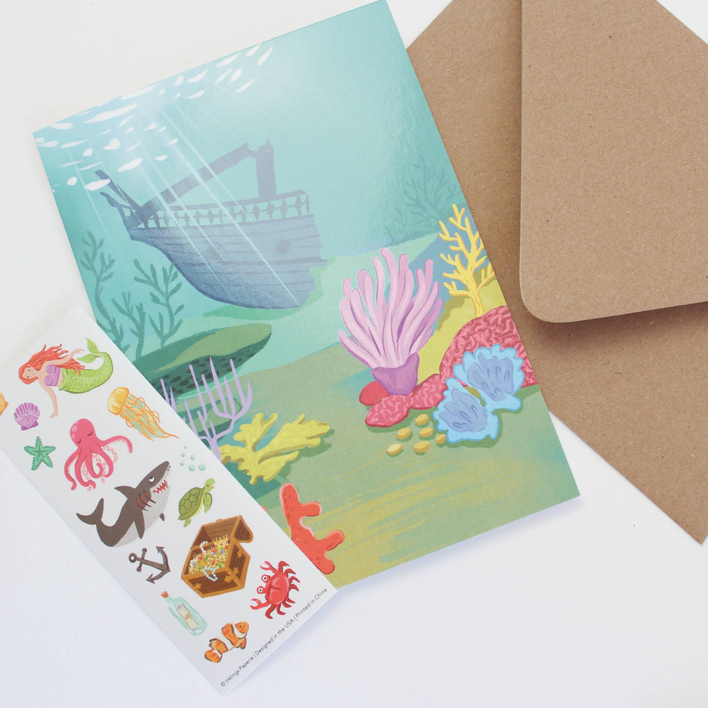 Inklings Paperie - Sticker Scene Card - Under the Sea