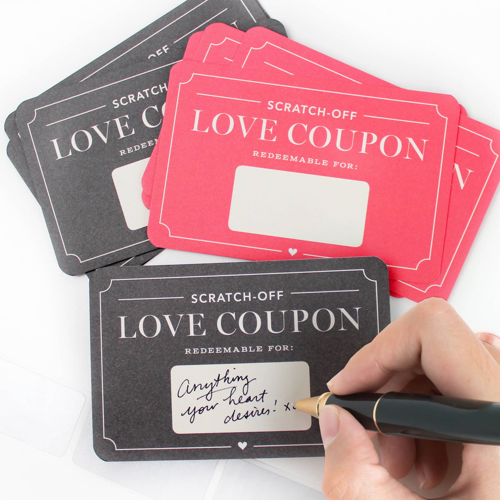Inklings Paperie - Scratch-off Love Coupons - Box of 12 Valentine's Day