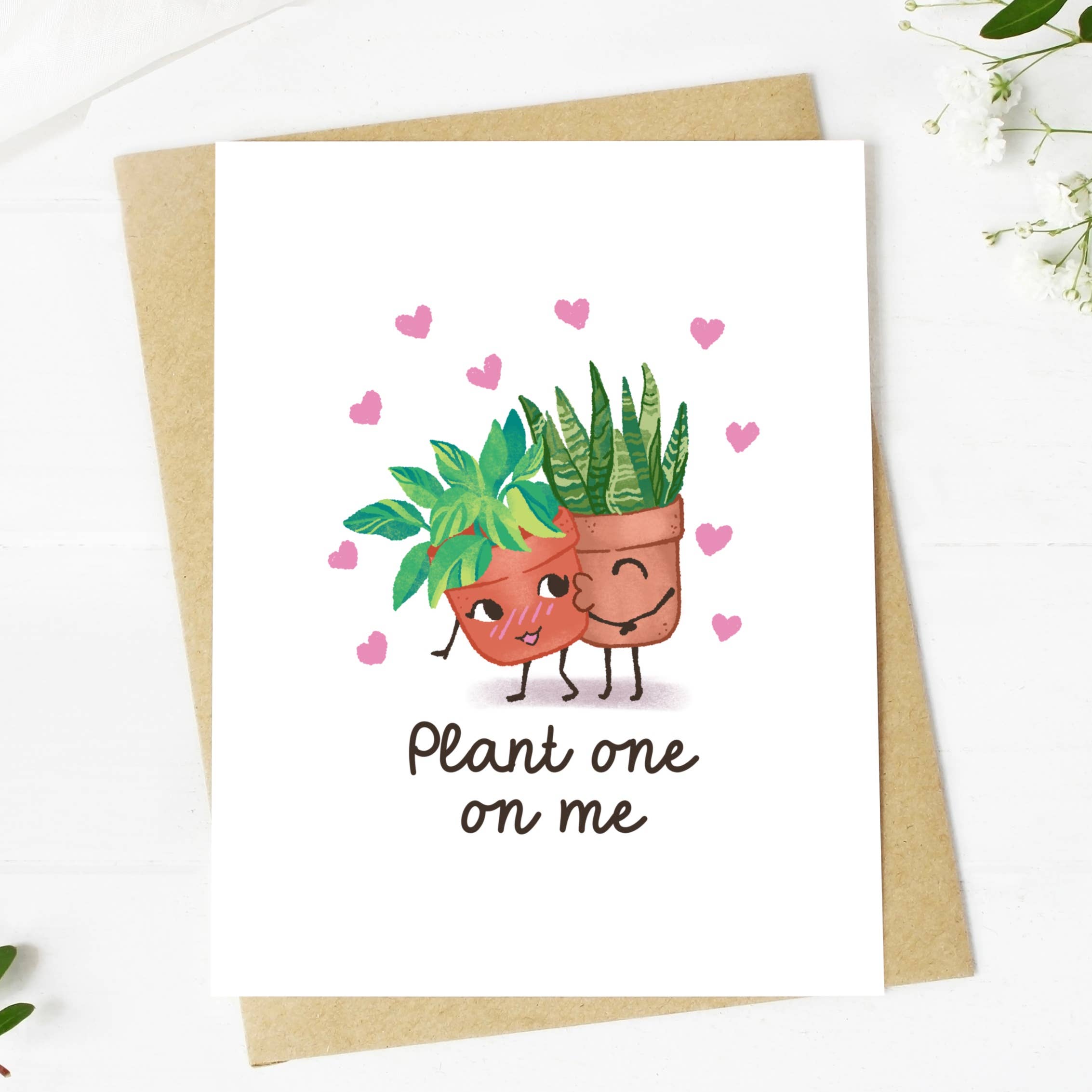 Big Moods - "Plant One On Me" Valentine's Day Greeting Card